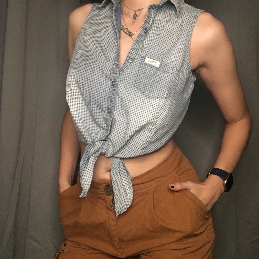 Vintage Guess Jeans Sleeveless Crop Top